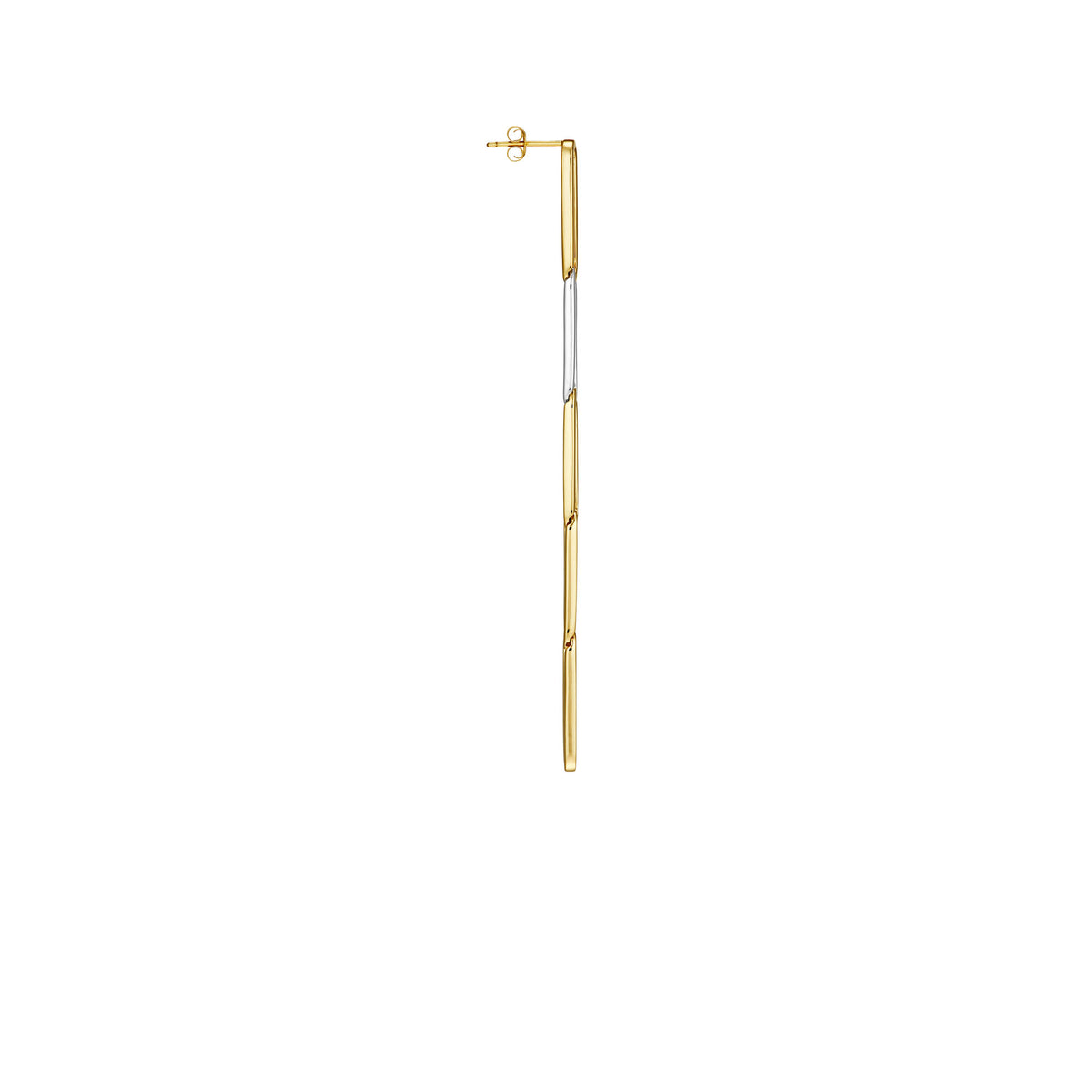 The sigh V 18K Gold & Silver Earring