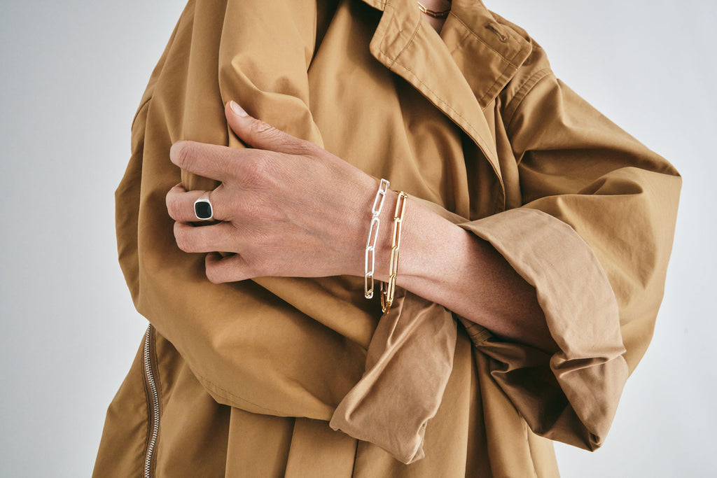 Inhaling him 18K Silver & Gold Bracelet