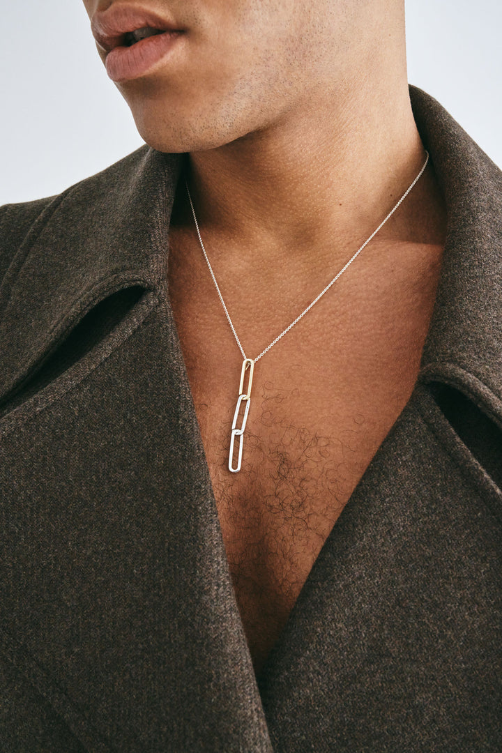 The breath 18K Silver & Gold Pendant