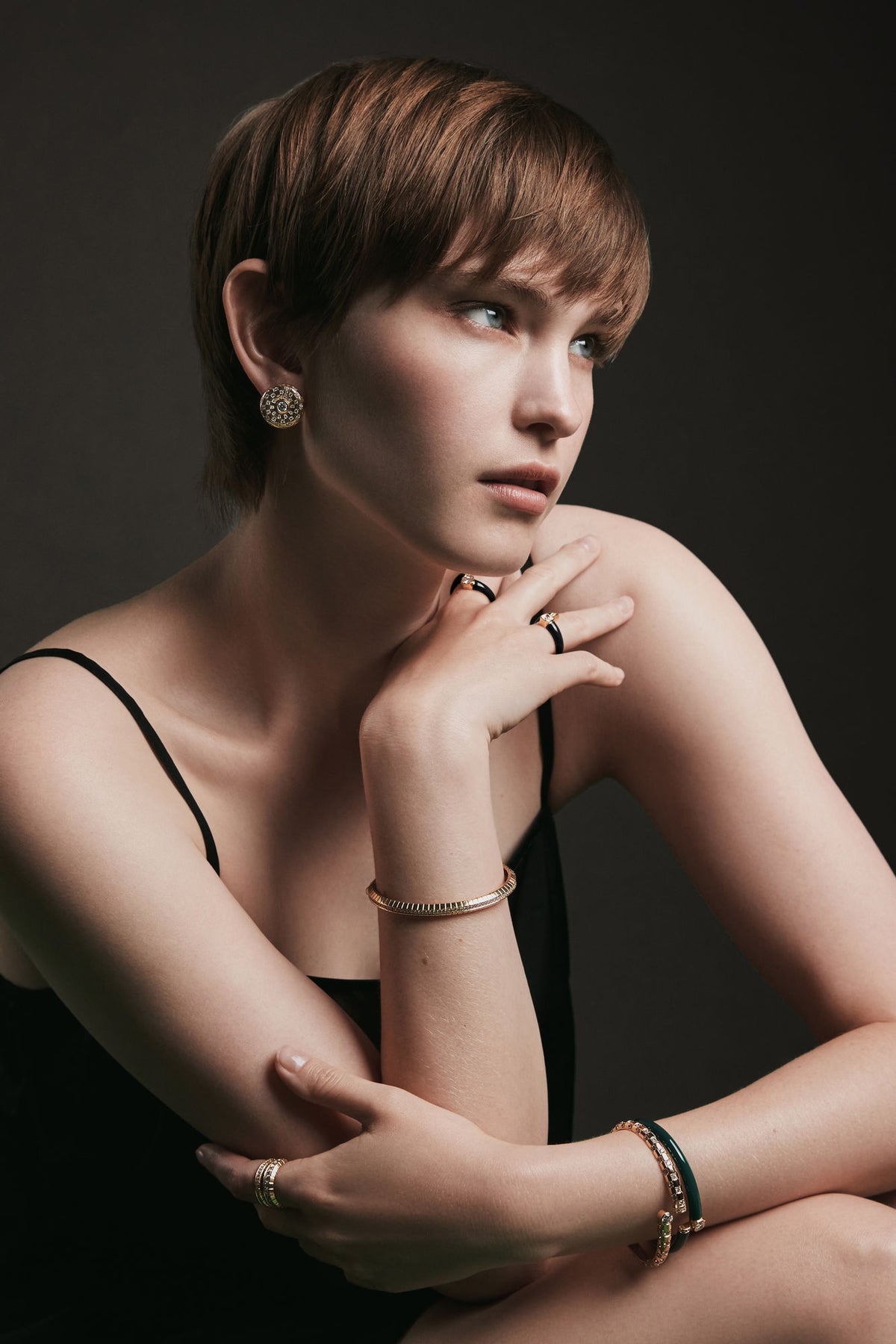 Toi et Moi Schachbrett Ohrstecker aus 18K Weißgold I Labor-Diamanten