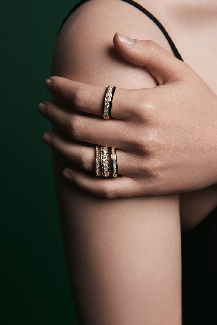 Eternity Sort 6mm 18K Hvidguld Ring m. Lab-Grown Diamanter