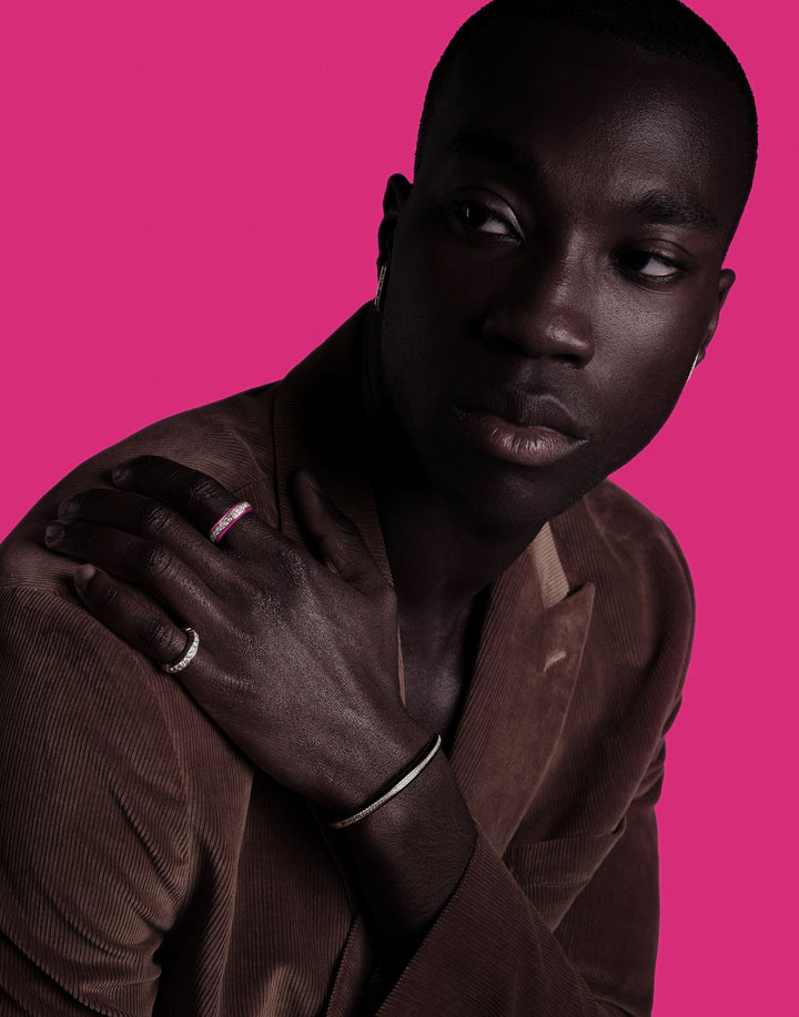 Eternity Pink 6mm 18K Hvidguld Ring m. Lab-Grown Diamanter