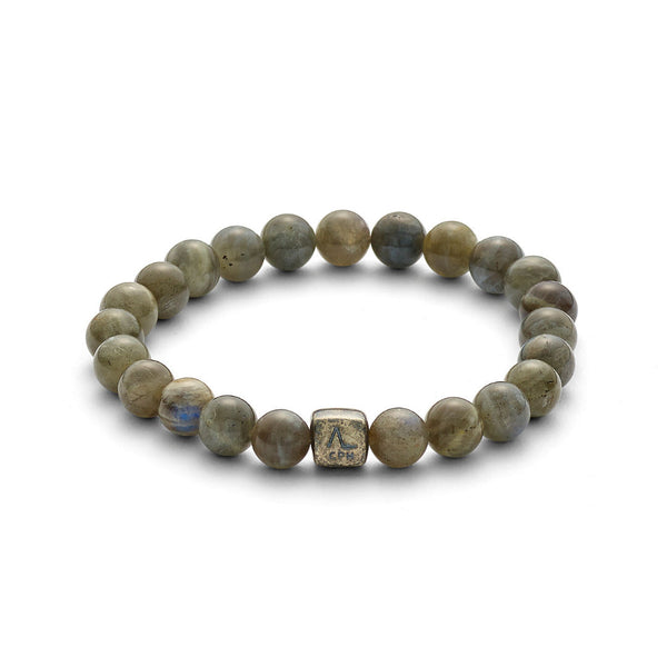 ColorUp (8mm) Silver Bracelet w. Laboradorite