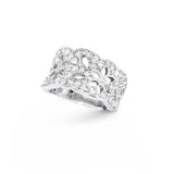Medium Lace Pavé 18K Whitegold Ring w. Diamonds