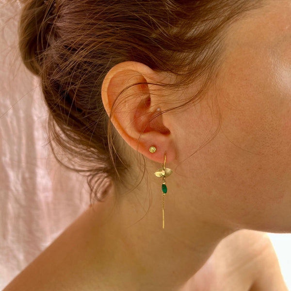 Laura 14K Goldfilled Earring w. Malachite