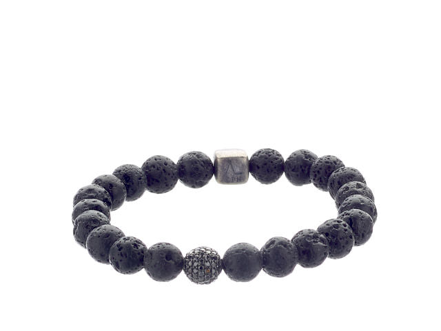 ColorUp sølv Armbånd m. Perle & Diamant