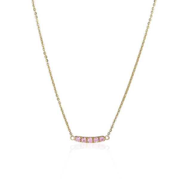 Lene 18K Gold Necklace w. Sapphires