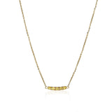 Lene Yellow 18K Gold Necklace w. Sapphires