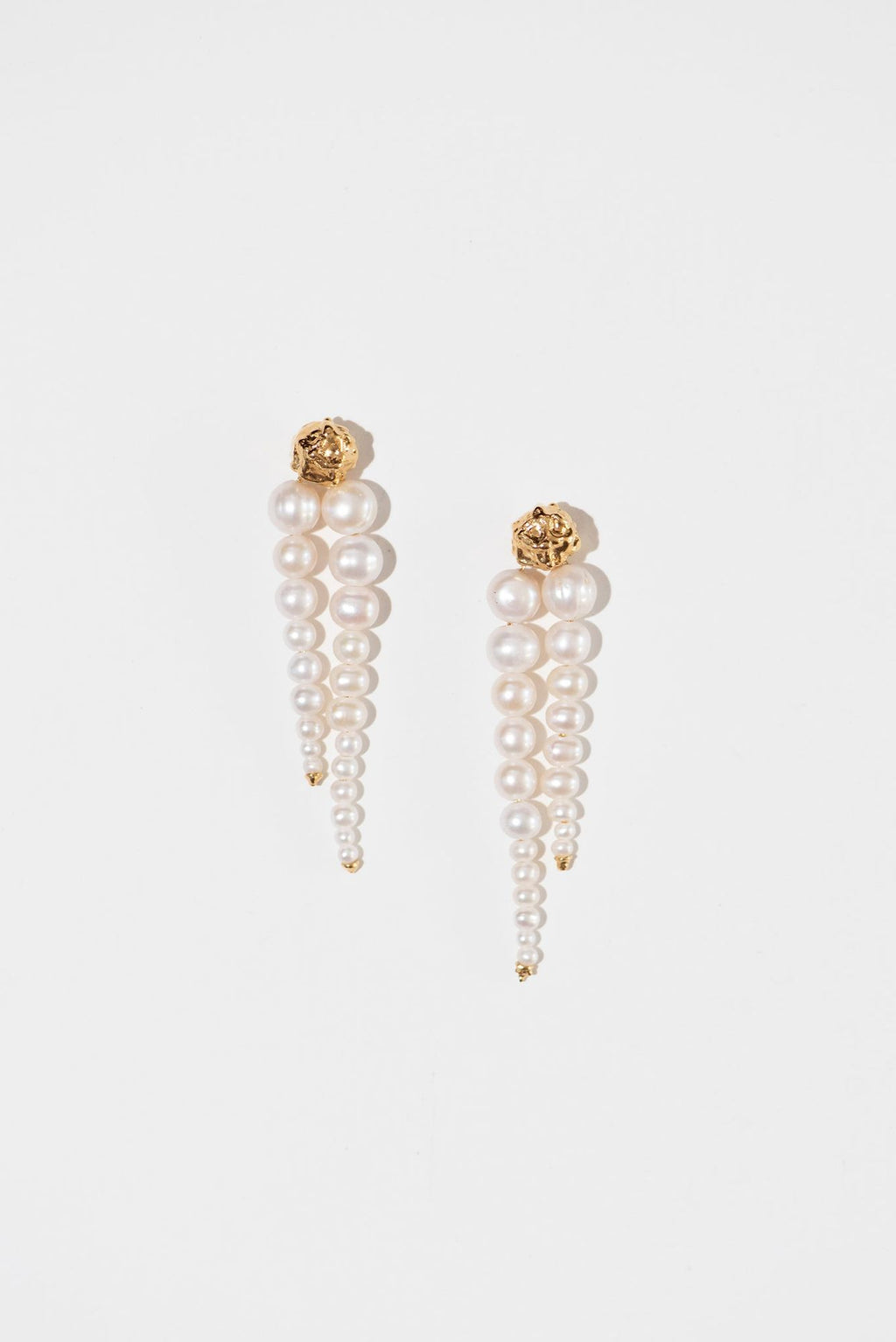 The Pearl Pearl Pearl Gold Plated Earrings w. Pearl