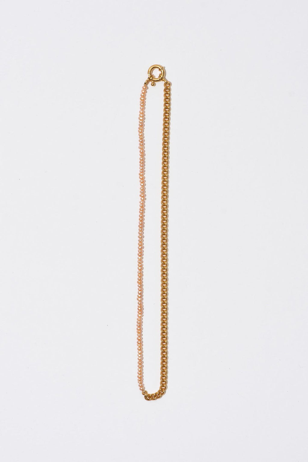 The 50/50 Small Sweet Orange Gold Plated Necklace w. Pearls