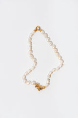 The Classic Big Gold Plated Necklace w. Pearls