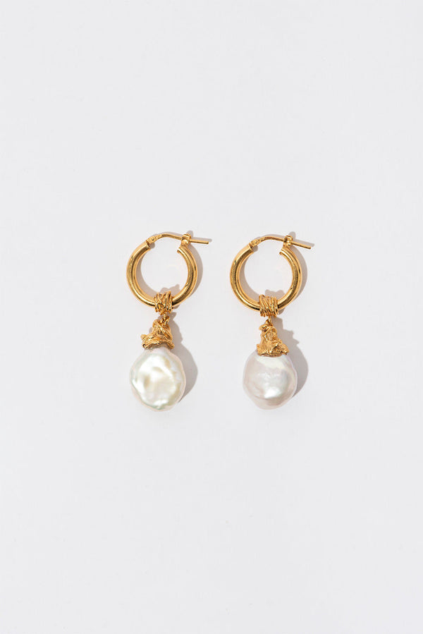 The Everyday Gold Plated Earrings w. Pearls