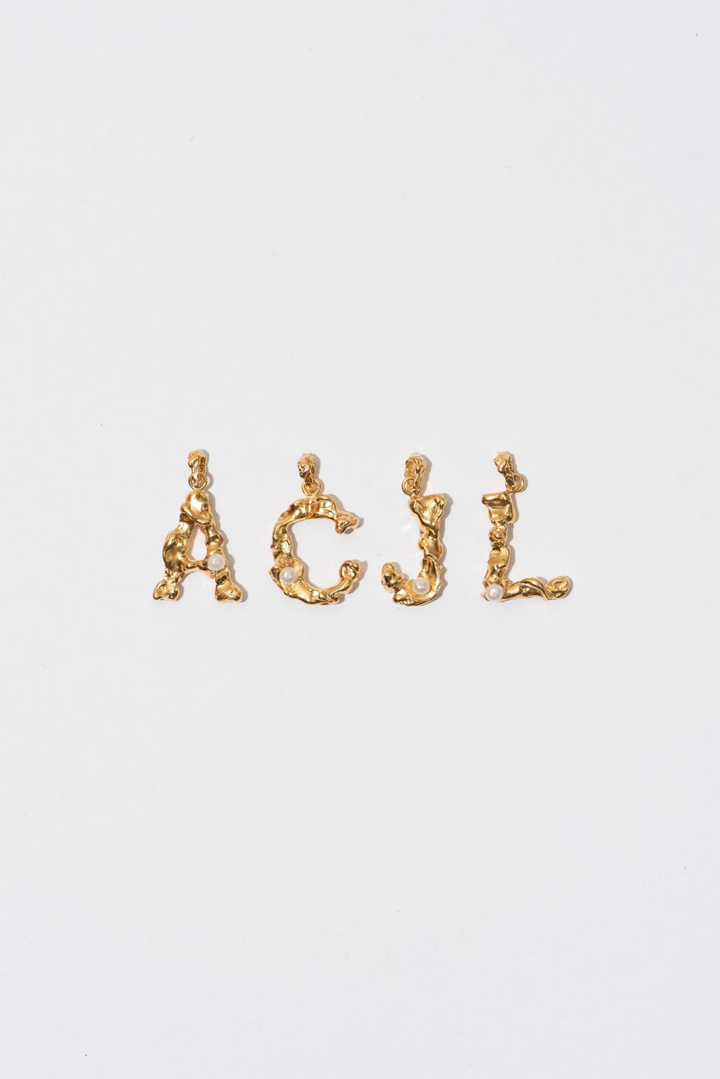 Der Perlenbrief Gold plattierte Anhänger w. Perle