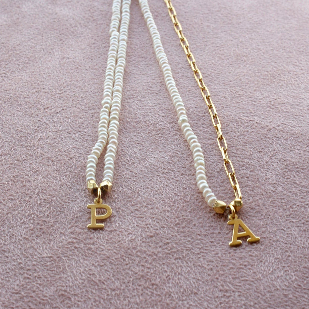 Diva 18K Forgyldt Halskæde m. Perler