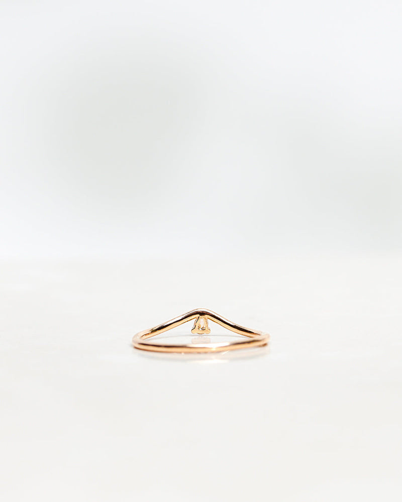 Lily Fallen Drop 18K Guld, Hvidguld eller Rosaguld Ring m. Diamant
