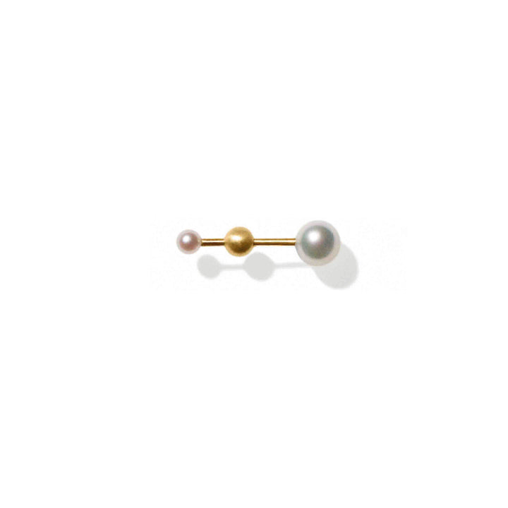 Miss Esine Gold Pearl Earring