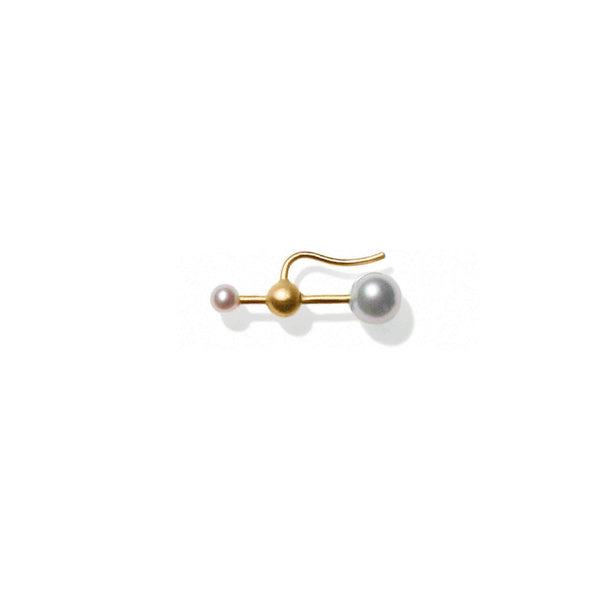 Miss Esine goldener Perlen-Ohrring