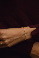 Line 18K Rosé Armband I Vergoldet I Labor-Diamanten