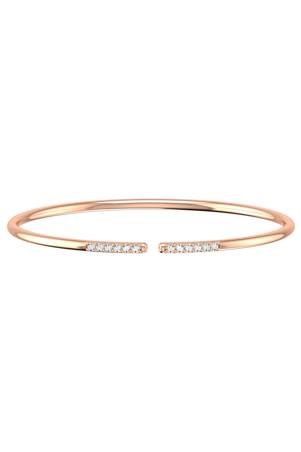 Line 18K Rose Gold Bracelet w. Lab-Grown Diamonds