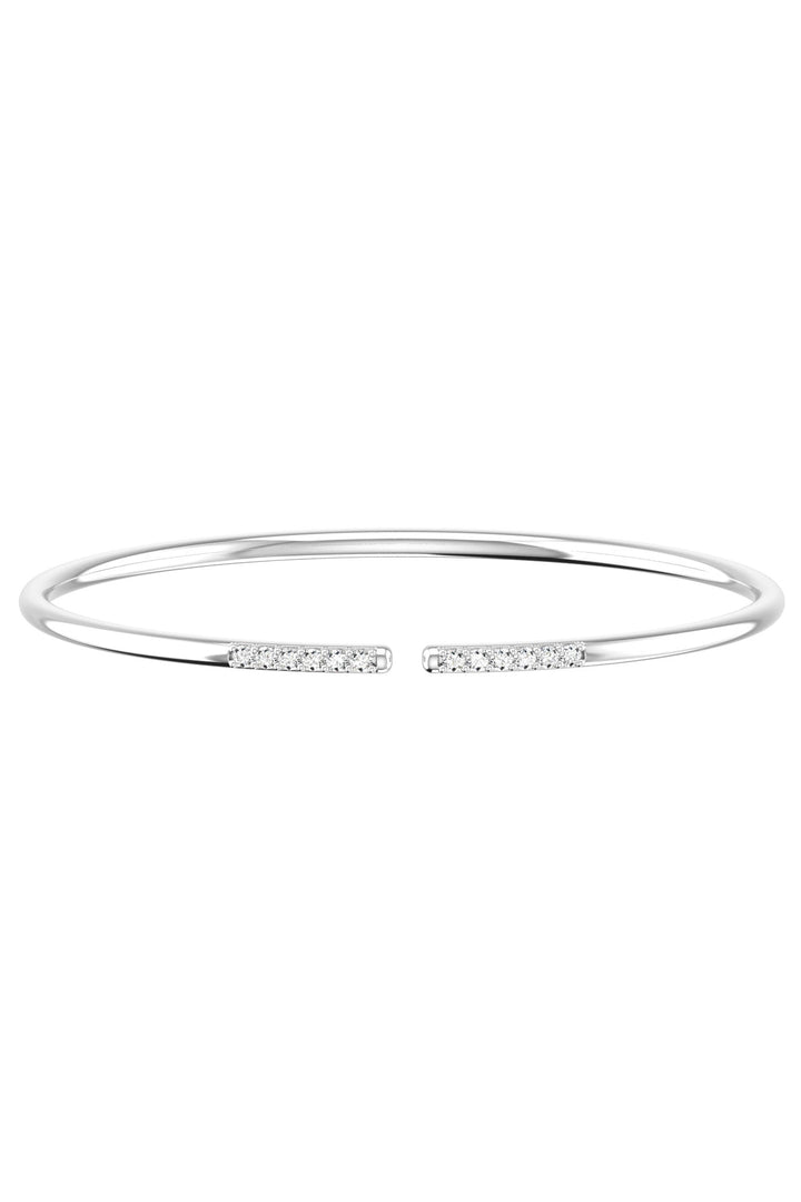 Line 18K White Gold Bracelet w. Lab-Grown Diamonds
