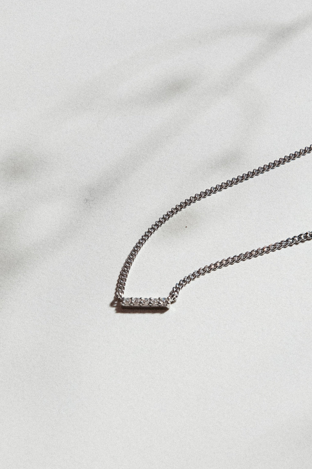 Line 18K Rose Gold Necklace w. Lab-Grown Diamonds