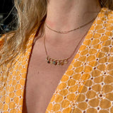 Linea Piccolo Golden Desert 18K Gold Necklace w. Citrin & Pearl