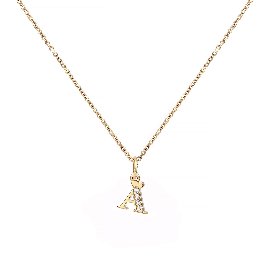 Love Letter Ä 18K Guld Halskæde m. Diamanter