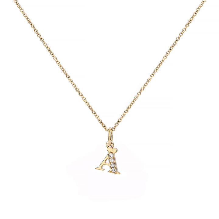 Love Letter Ä 18K Gold Necklace w. Diamonds
