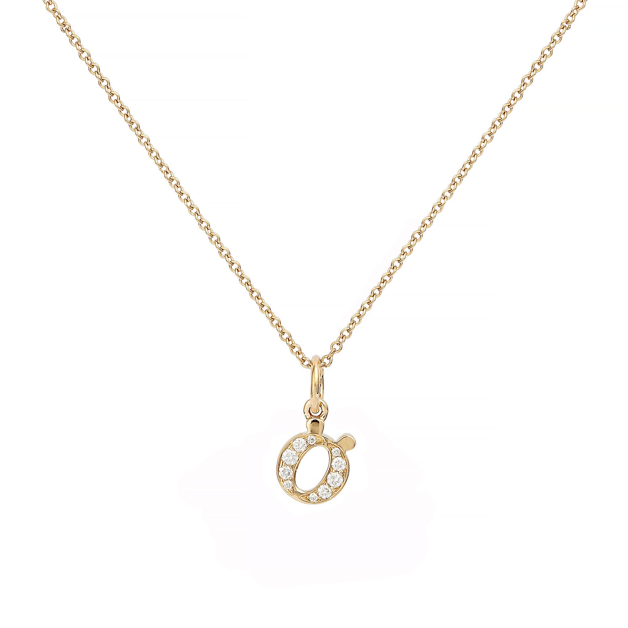 Love Letter Ö 18K Guld Halskæde m. Diamanter