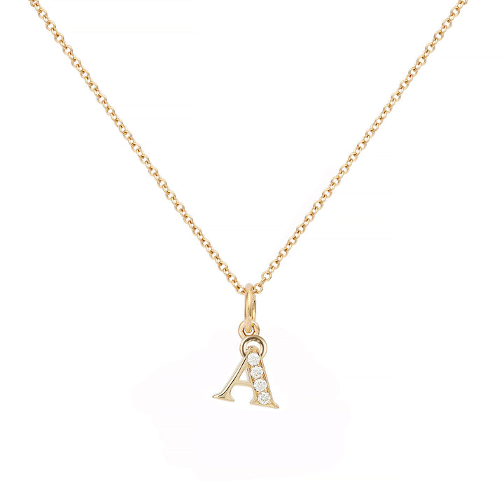 Love Letter Å 18K Gold Necklace w. Diamonds