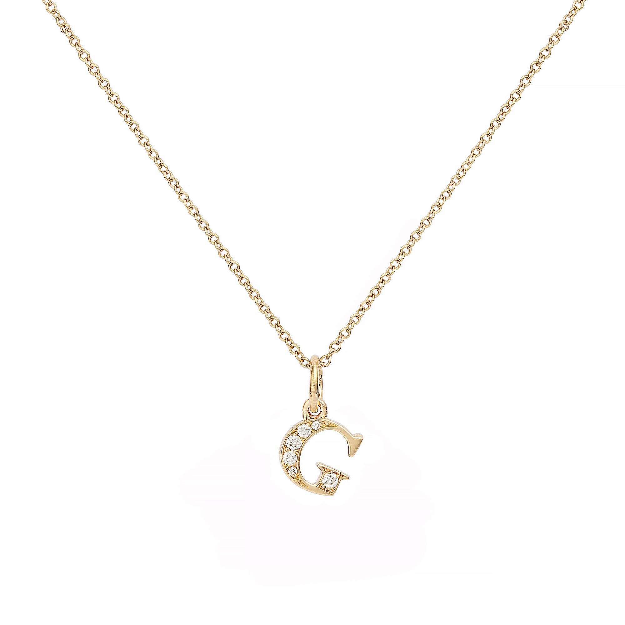 Love Buchstabe "G" Goldkette aus 18K I Diamanten