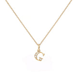 Love Letter G 18K Gold Necklace w. Diamonds
