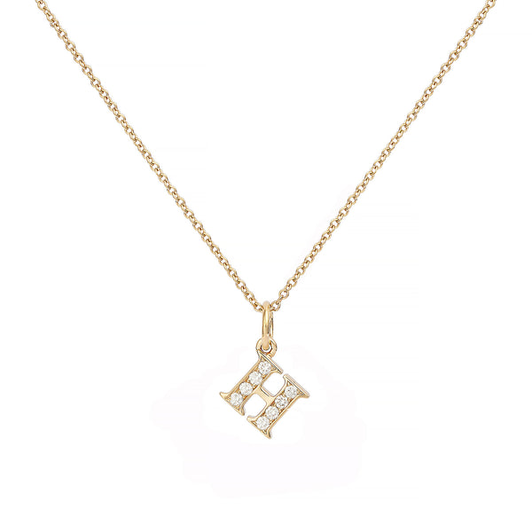 Love Buchstabe "H" Goldkette aus 18K I Diamanten