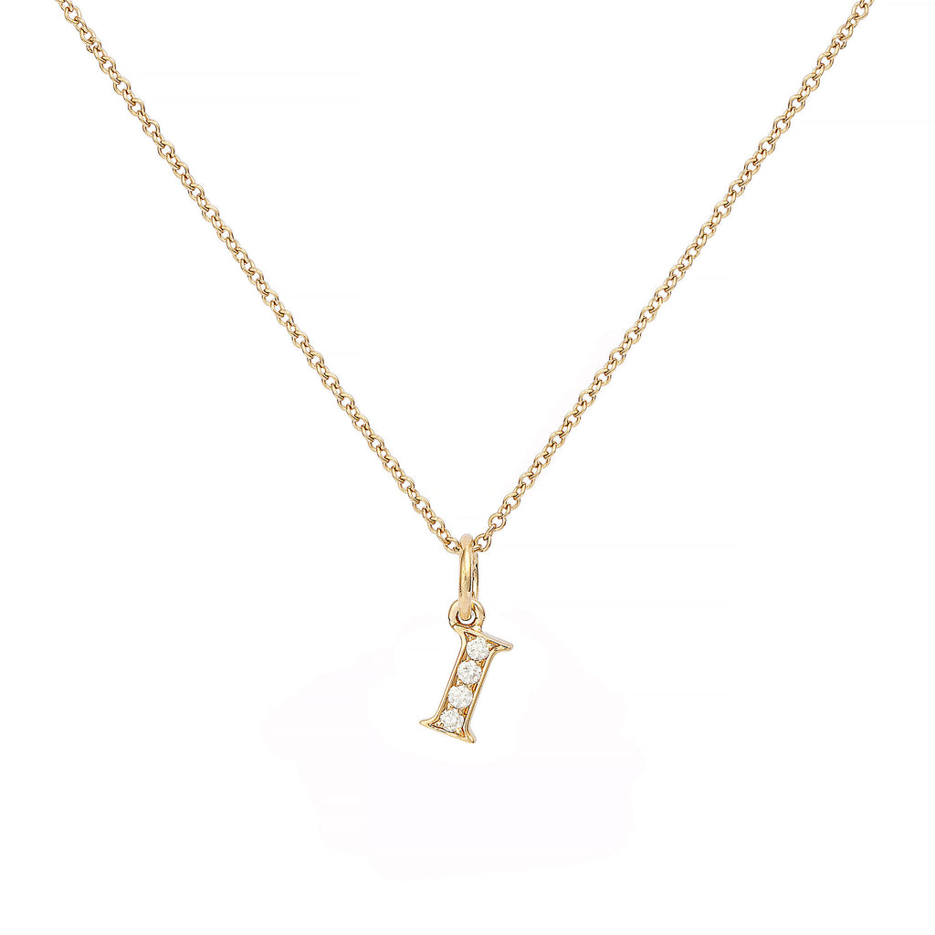 Love Letter I 18K Gold Necklace w. Diamonds