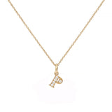 Love Letter P 18K Gold Necklace w. Diamonds