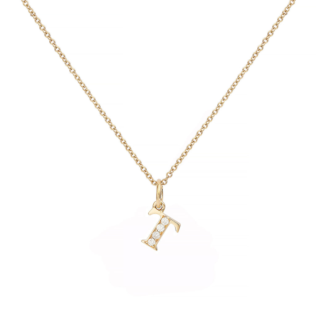 Love Buchstabe "T" Goldkette aus 18K I Diamanten