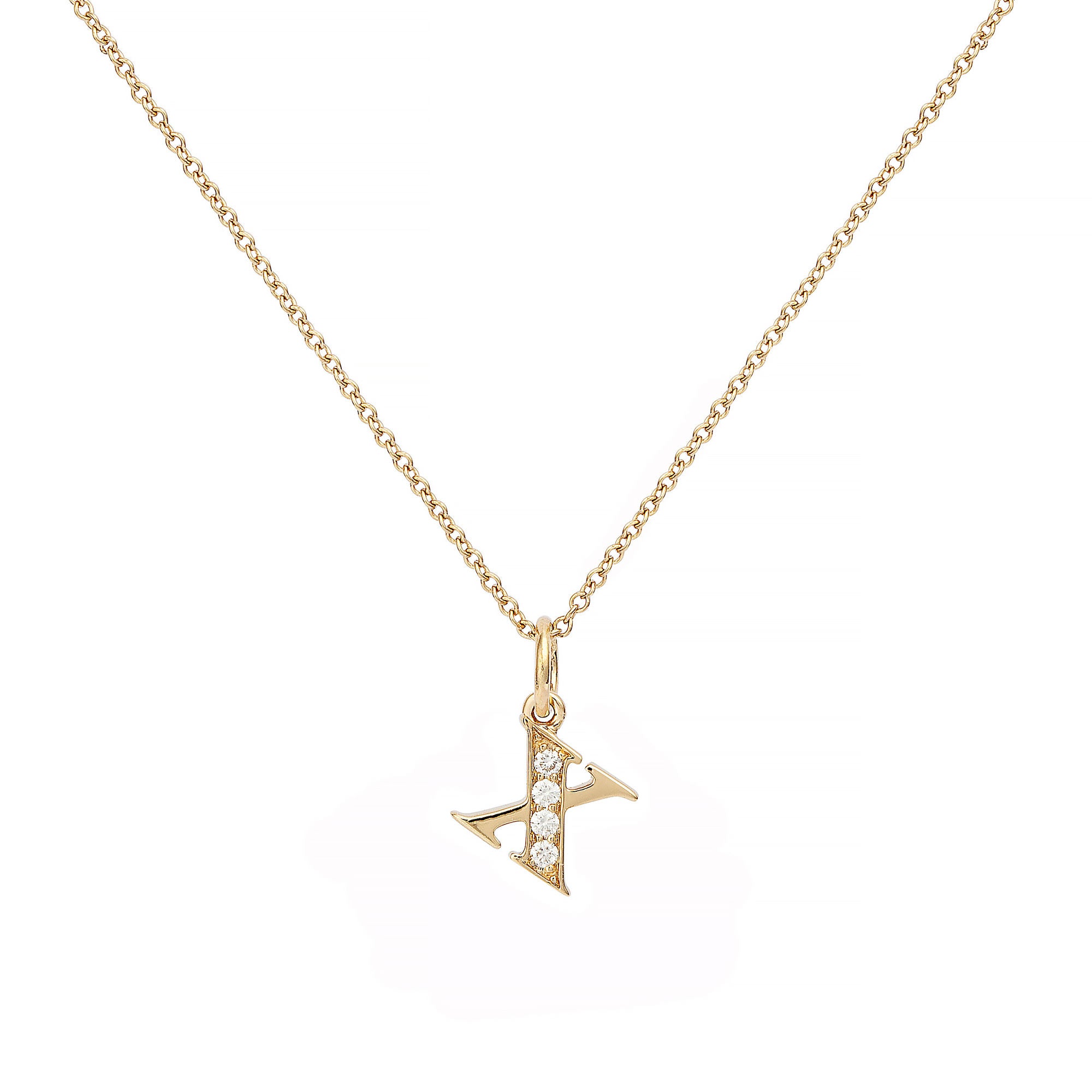 Love Letter X 18K Guld Halskæde m. Diamanter