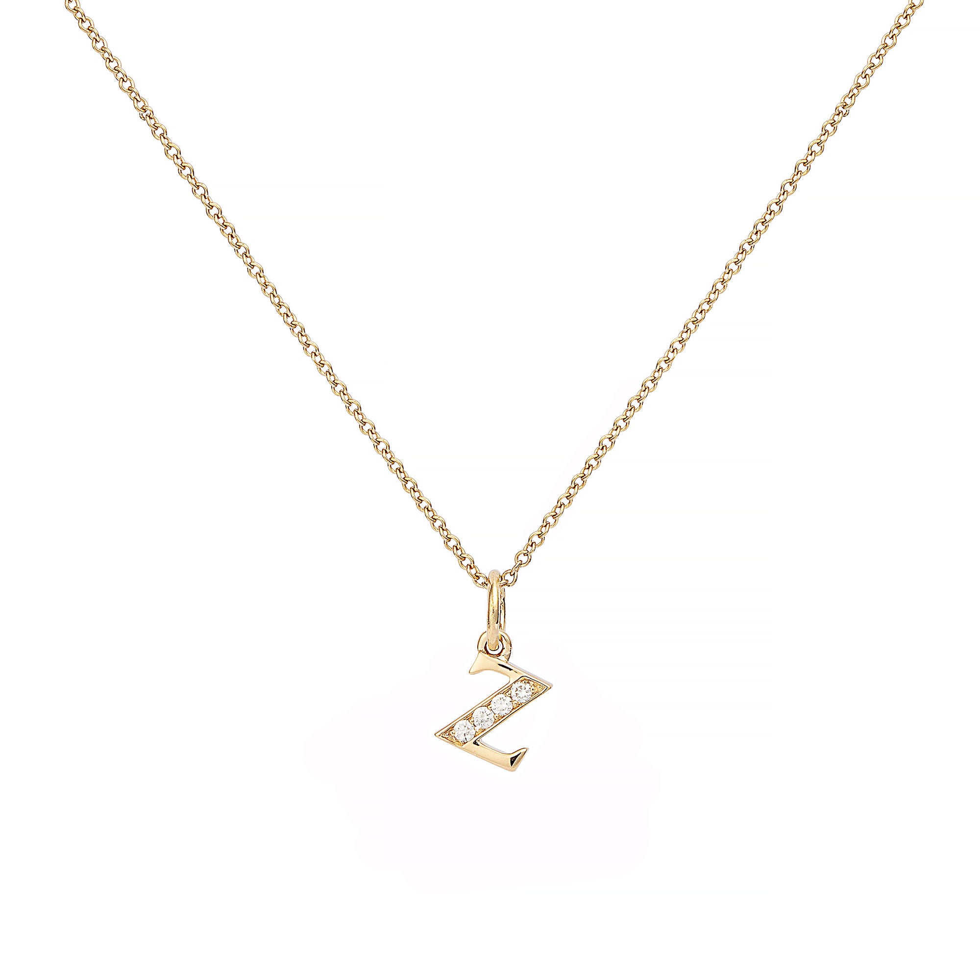Love Buchstabe "Z" Goldkette aus 18K I Diamanten