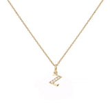 Love Letter Z 18K Gold Necklace w. Diamonds