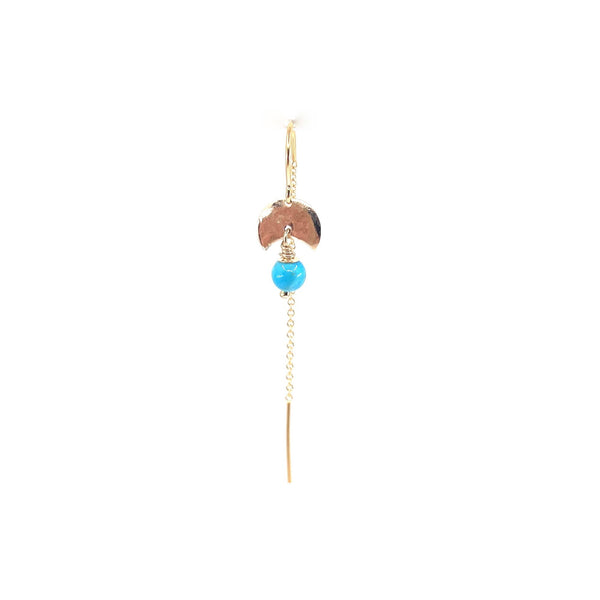 Lucca 14K Goldfilled Chain Earring w. Turquoise