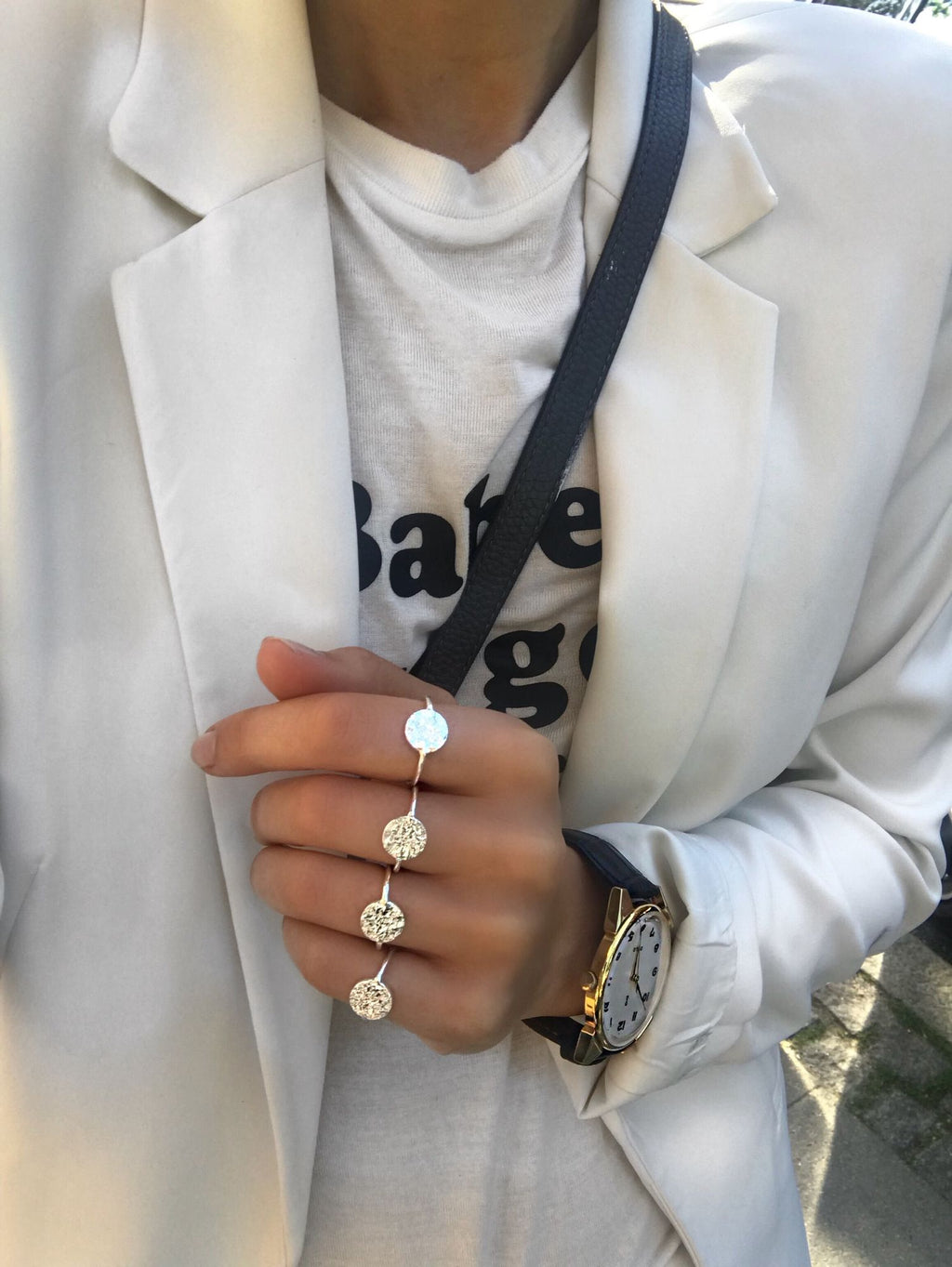 Lucky Coin Silver Ring