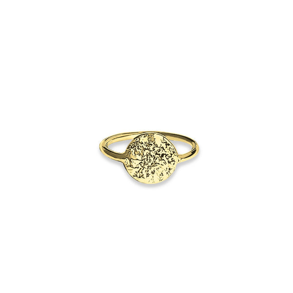 Lucky Coin Gold Plated Ring