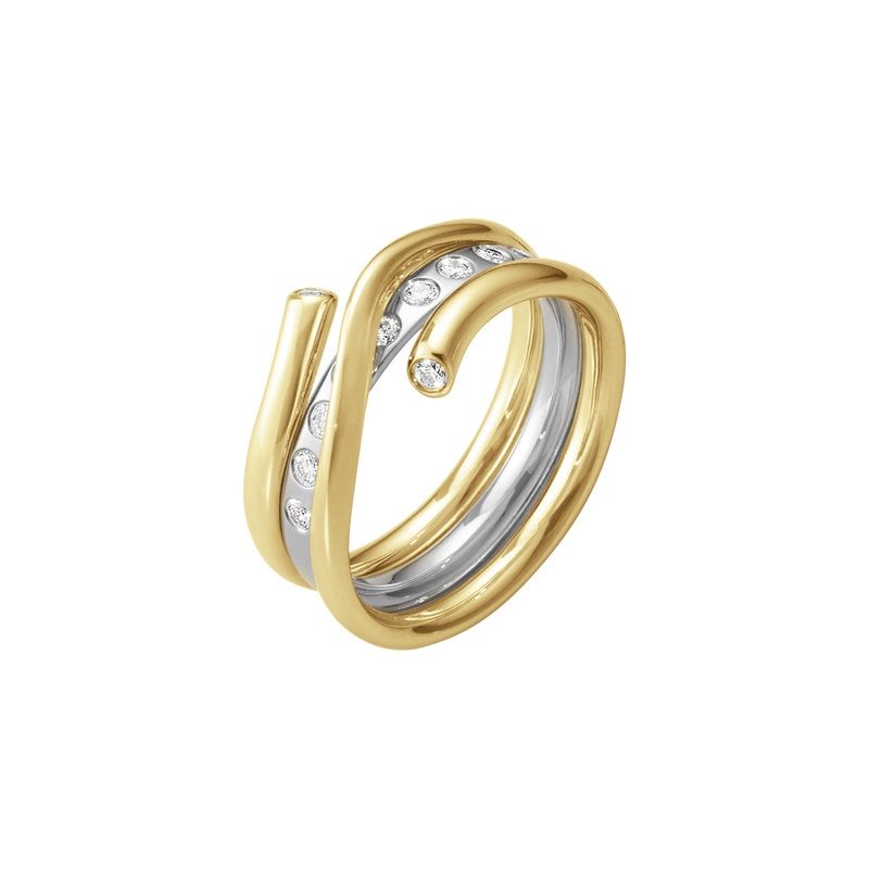 Magic Kombineret 18K Guld & Hvidguld Ring m. Diamanter