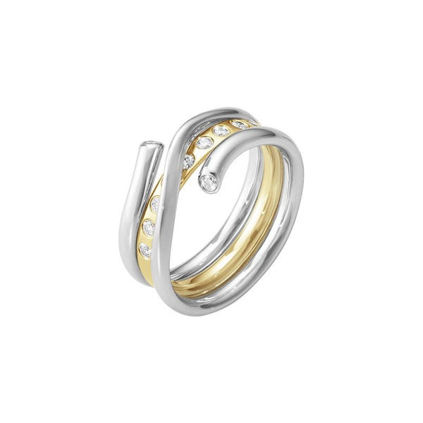 Magic Combination Ring aus 18K Gelbgold & Weißgold I Diamanten