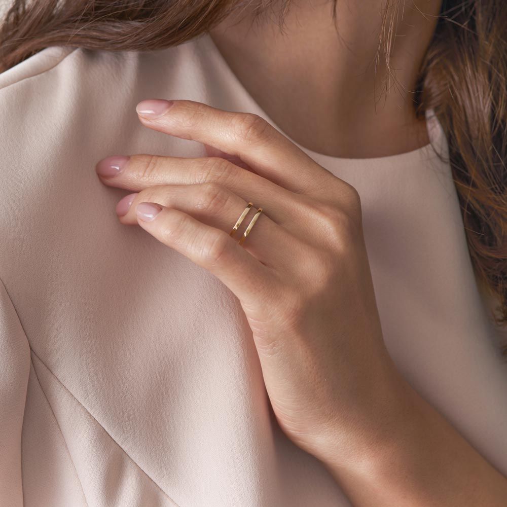 Unisex U 18K Gold Ring