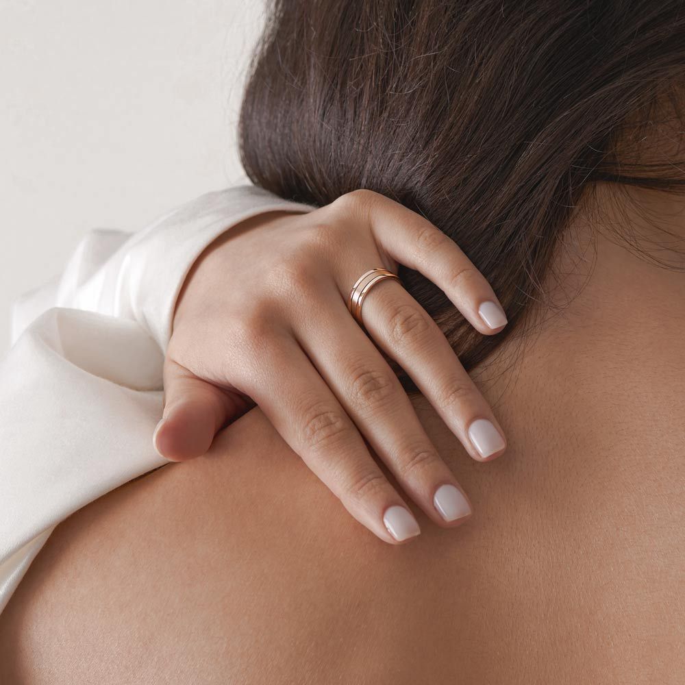 Unisex We Mat 18K Rosaguld Ring