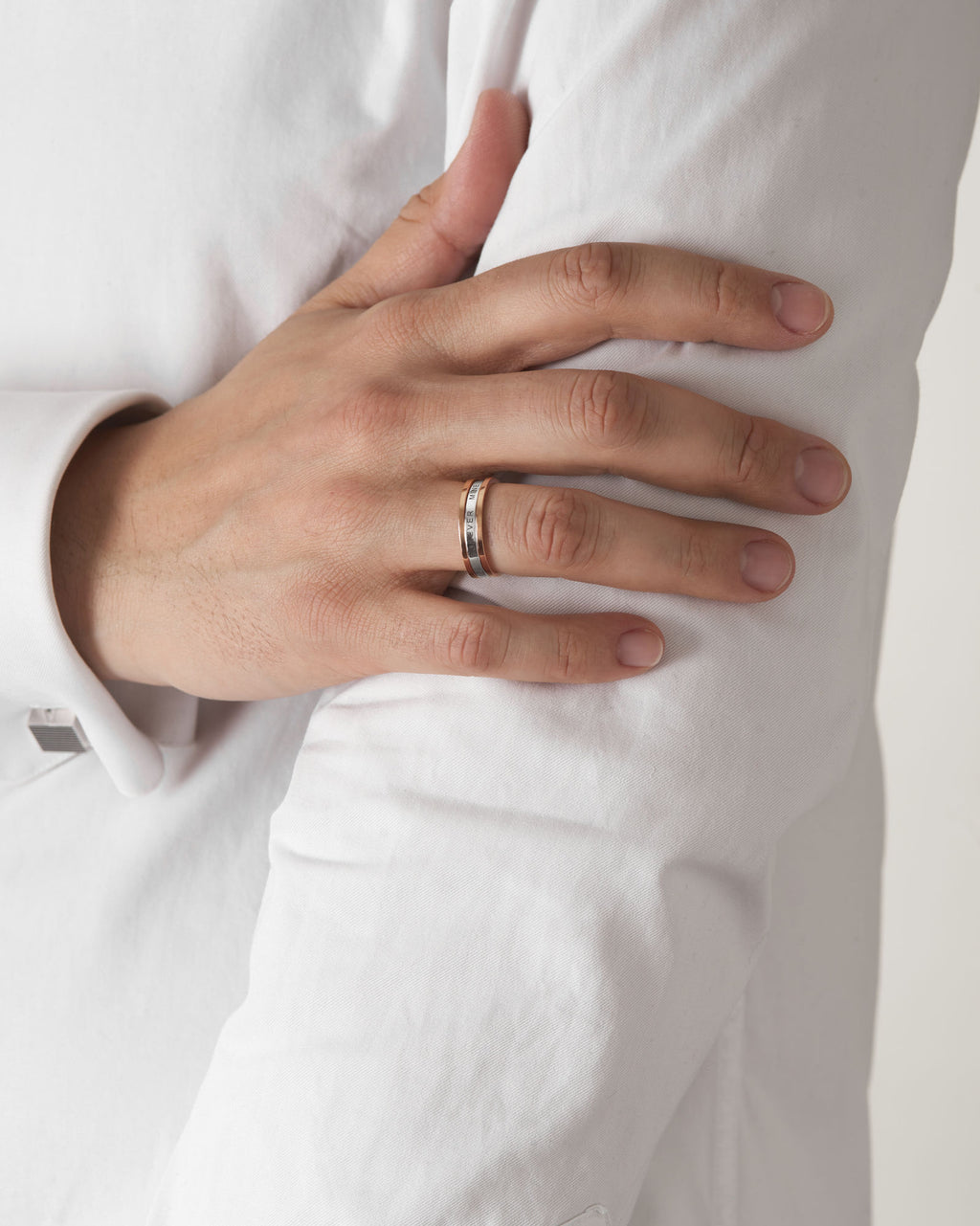 Unisex We 18K Rosegold & Whitegold Ring
