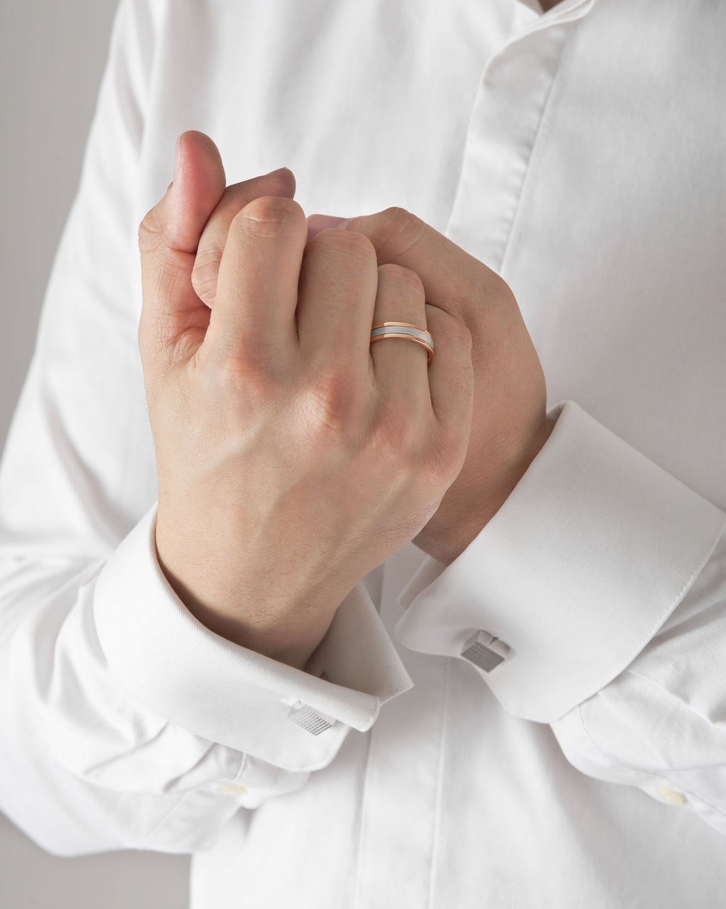 Unisex WE 18K Rosegold & Whitegold Ring