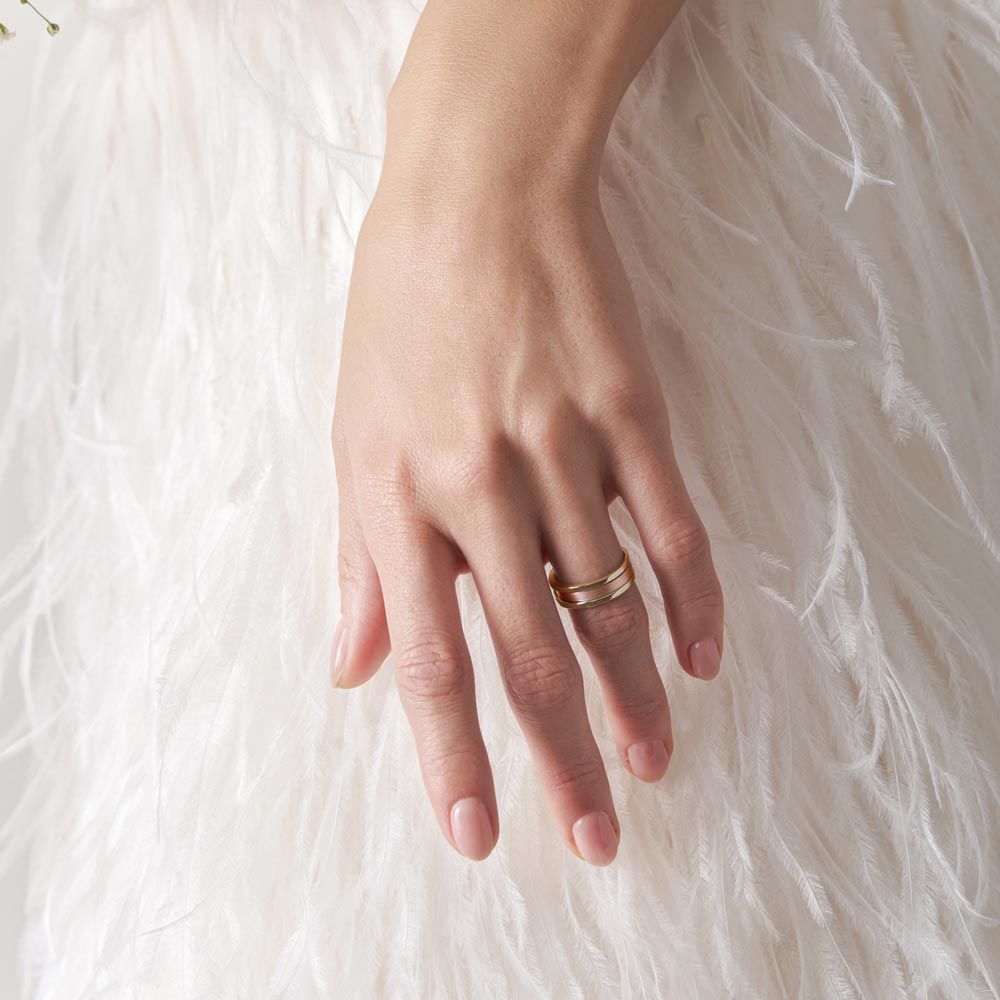 Unisex We Mat 18K Rosaguld & Guld Ring