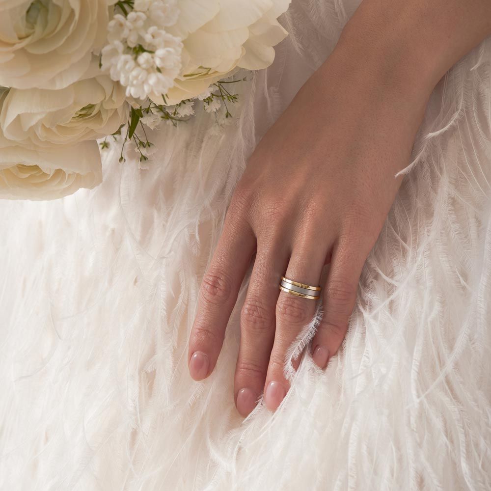 Unisex We Matt 18K Gold & Whitegold Ring